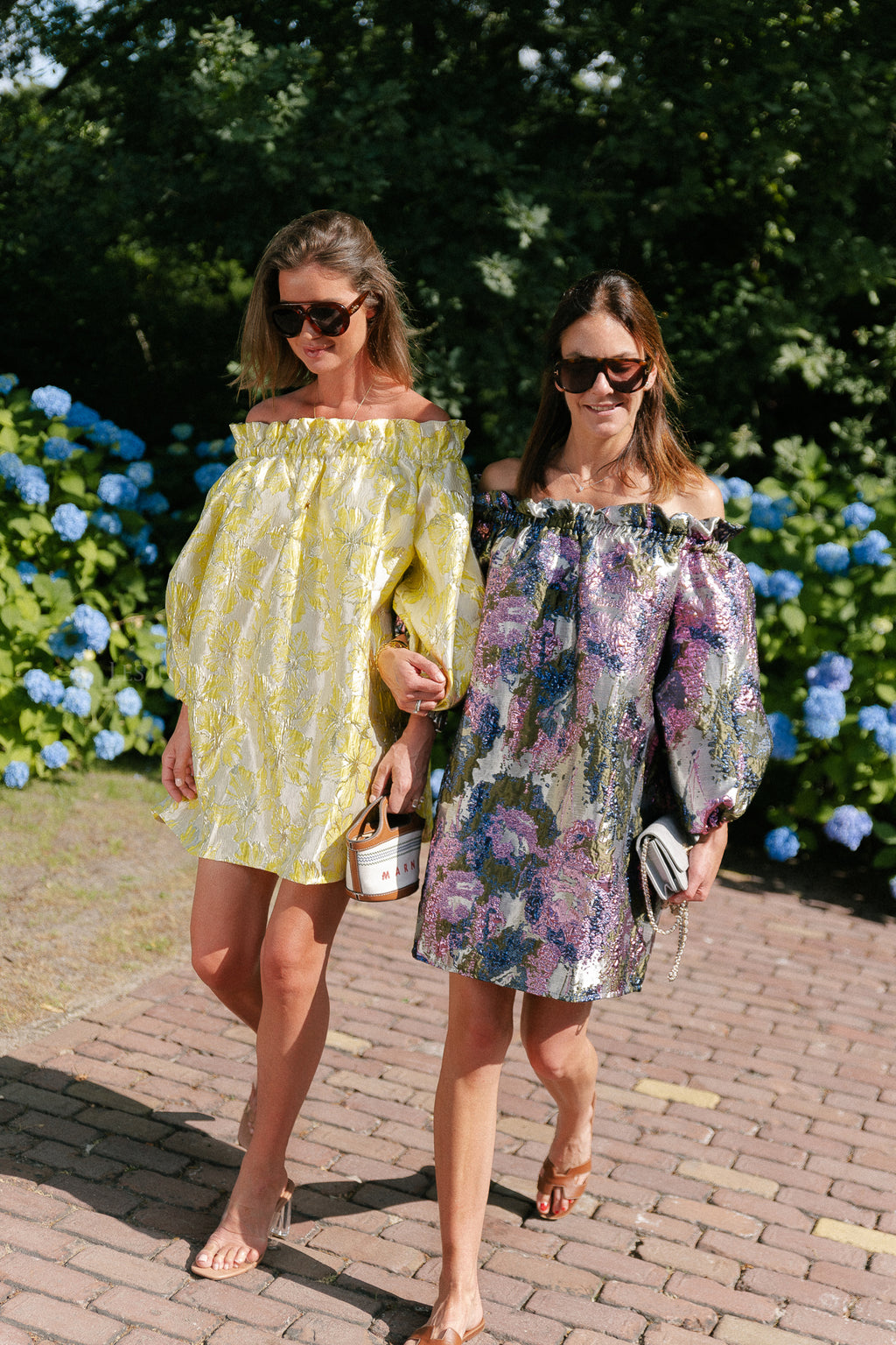Blanche jacquard dress flowers yellow