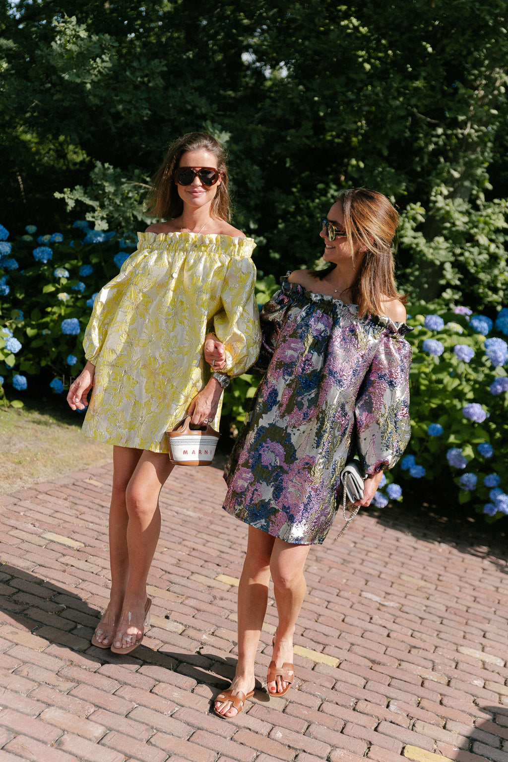 Blanche jacquard dress flowers yellow