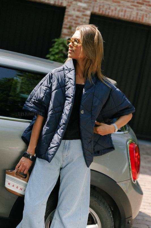 Les Jumelles Naomy wattierte Jacke in Marineblau