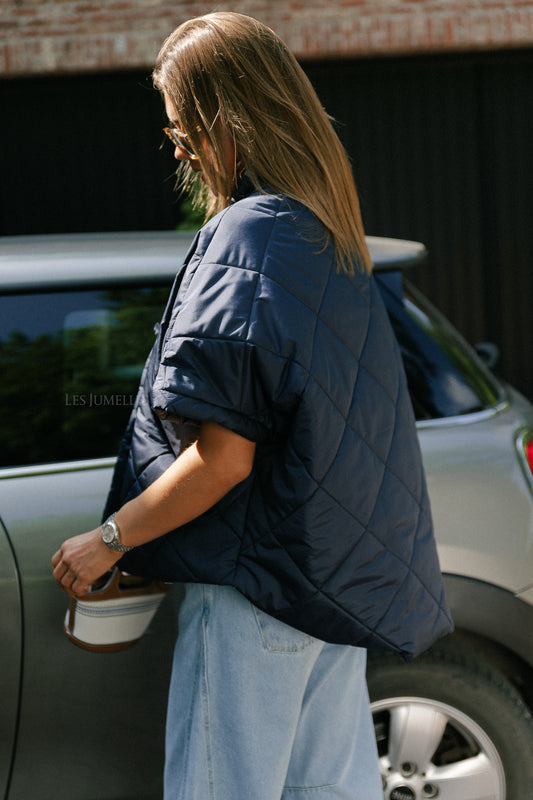 Les Jumelles Naomy wattierte Jacke in Marineblau