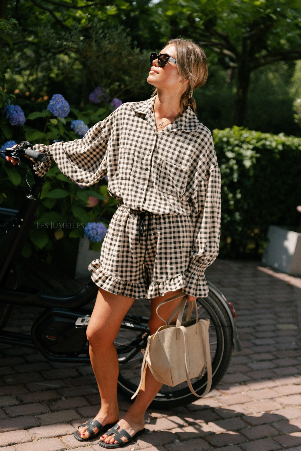 Dakota checked shorts black