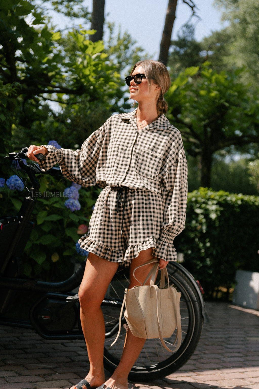 Dakota checked shorts black