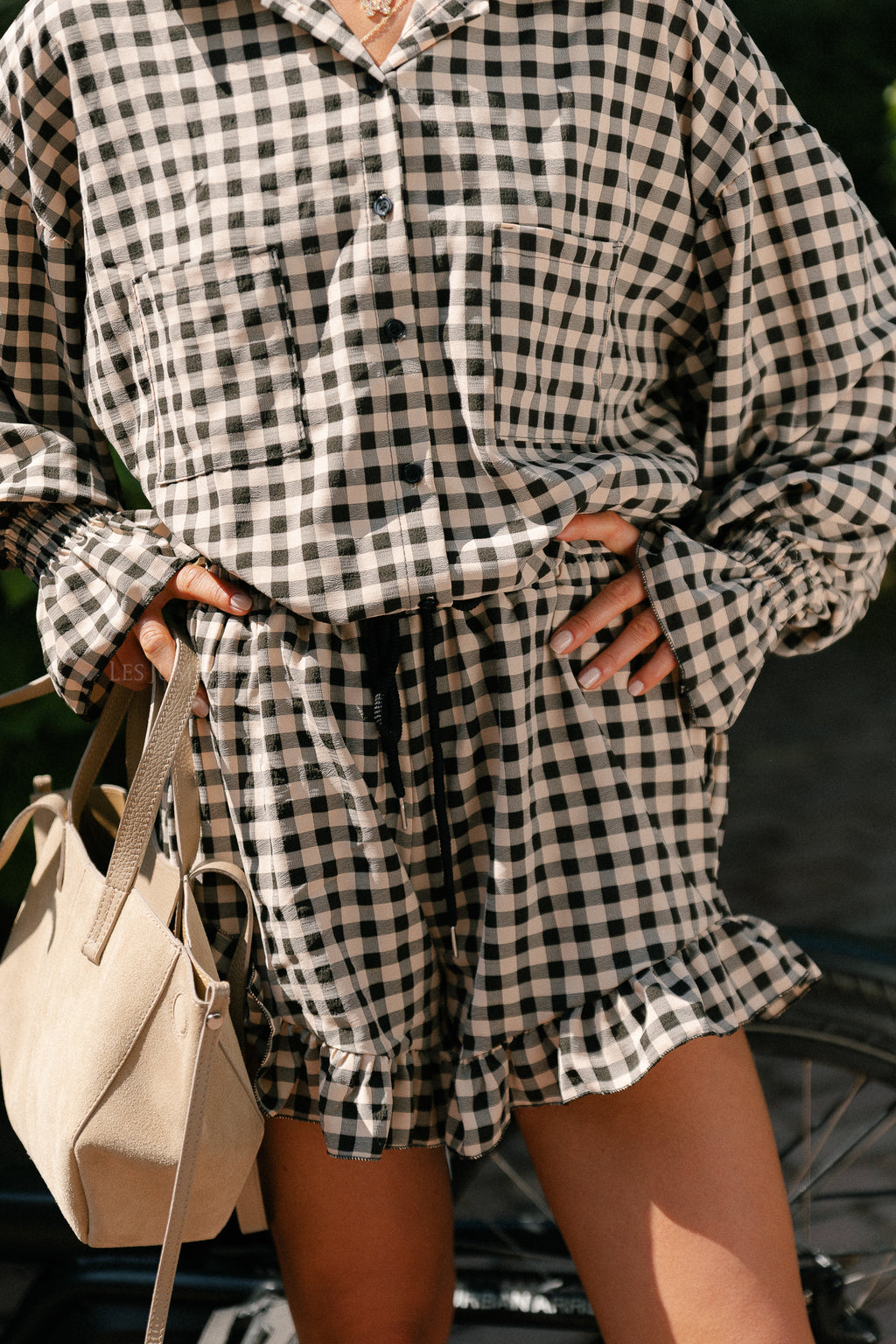 Dakota checked shorts black