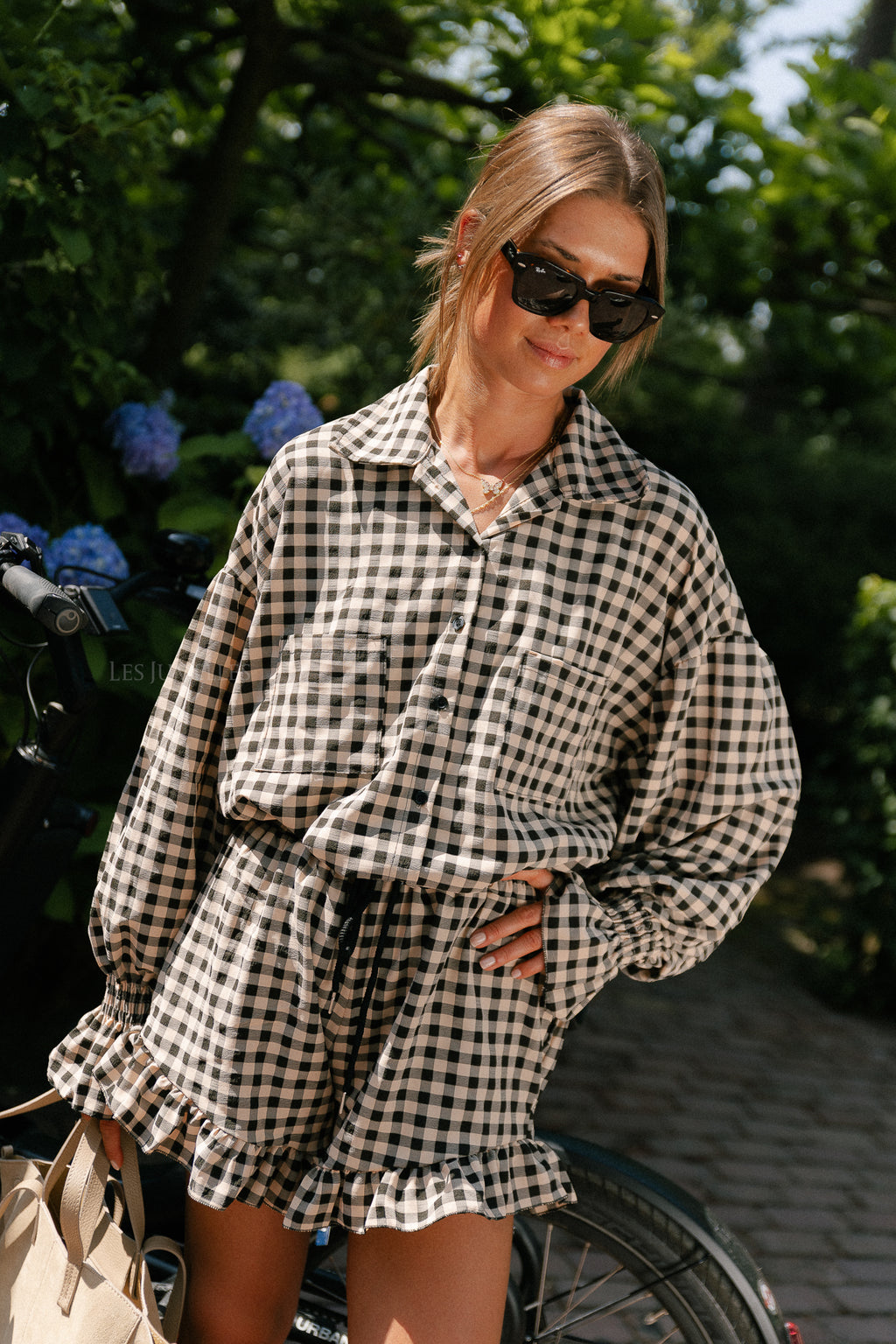 Dakota checked shorts black