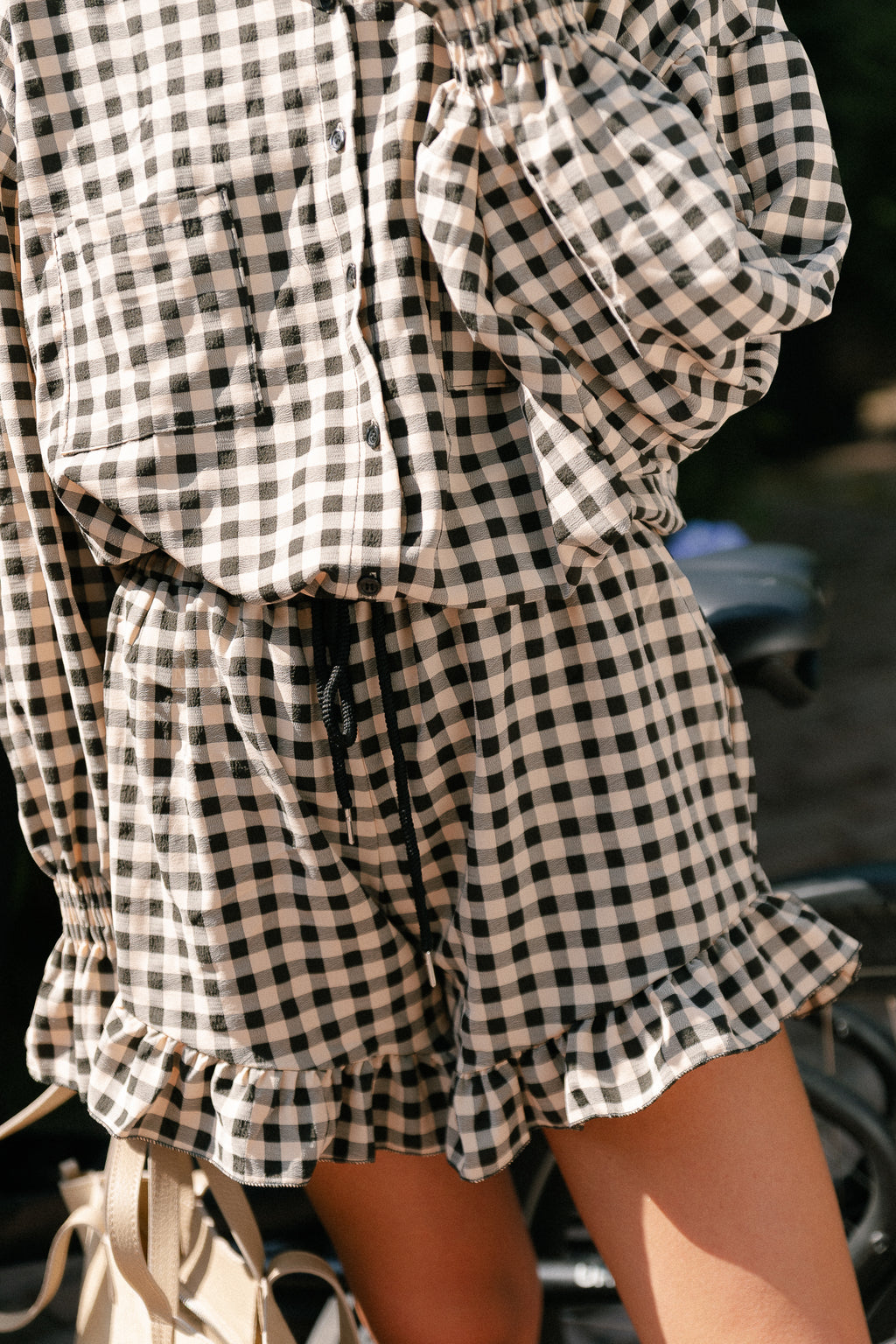Dakota checked shorts black