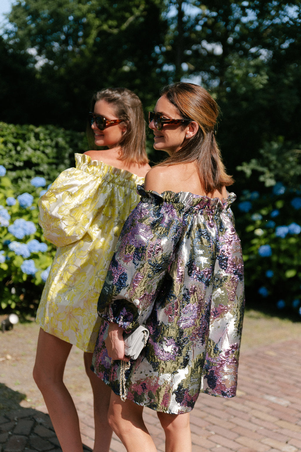 Blanche jacquard dress flowers yellow