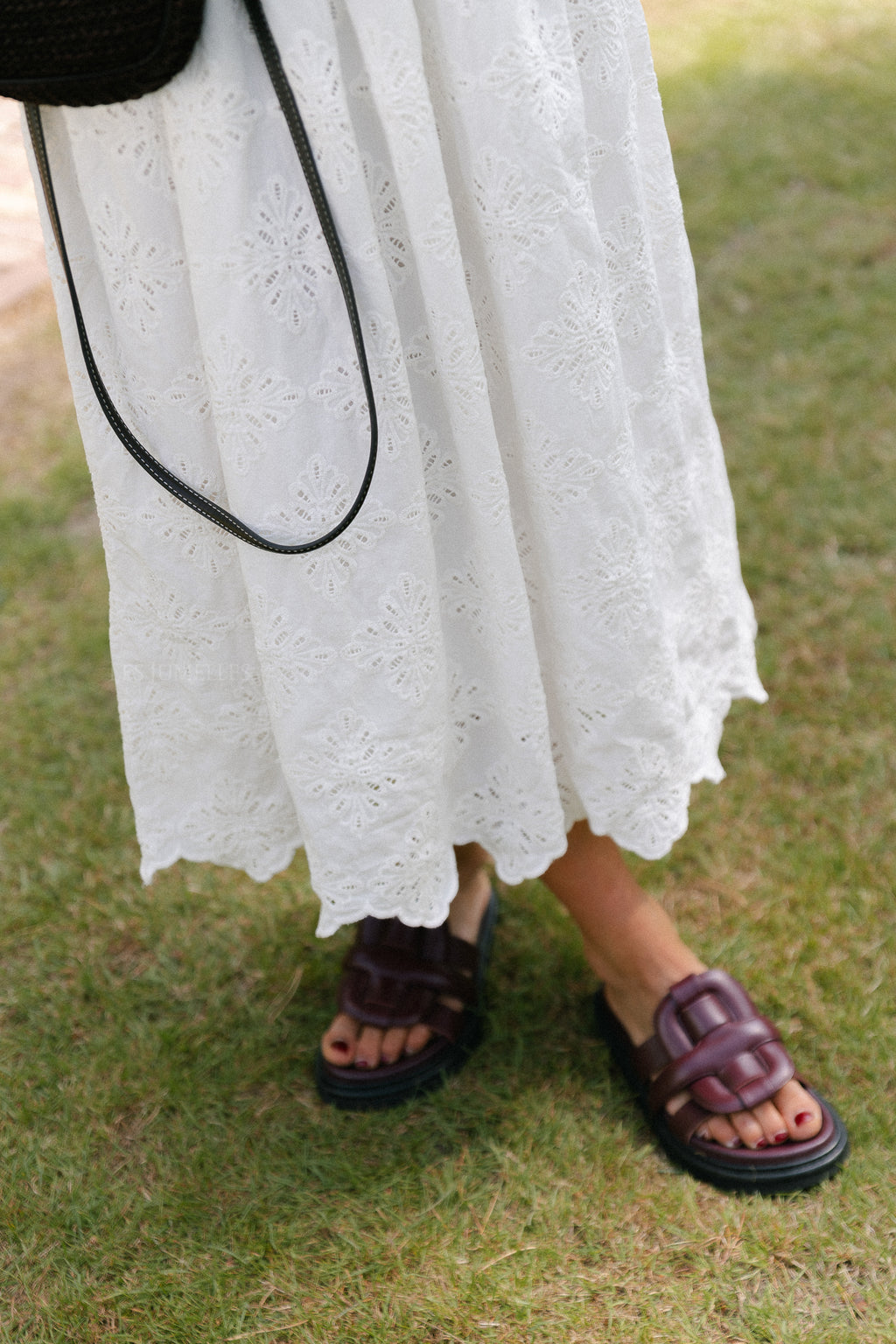 YASMiri SL long embroidery dress star white