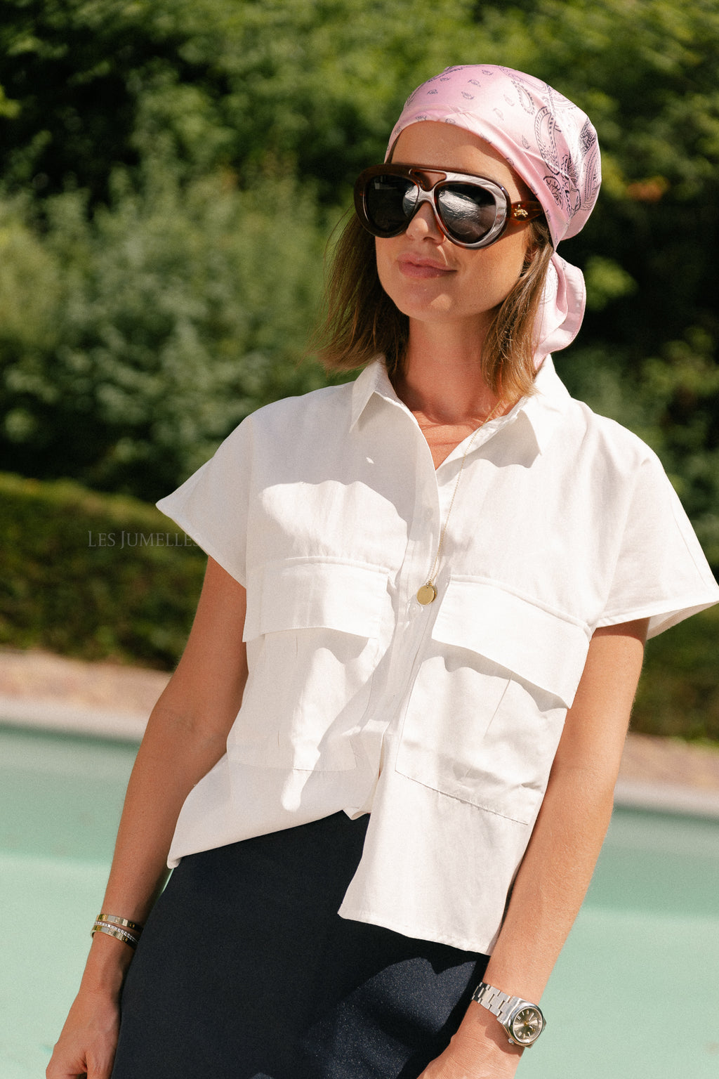 Farm girl scarf pink