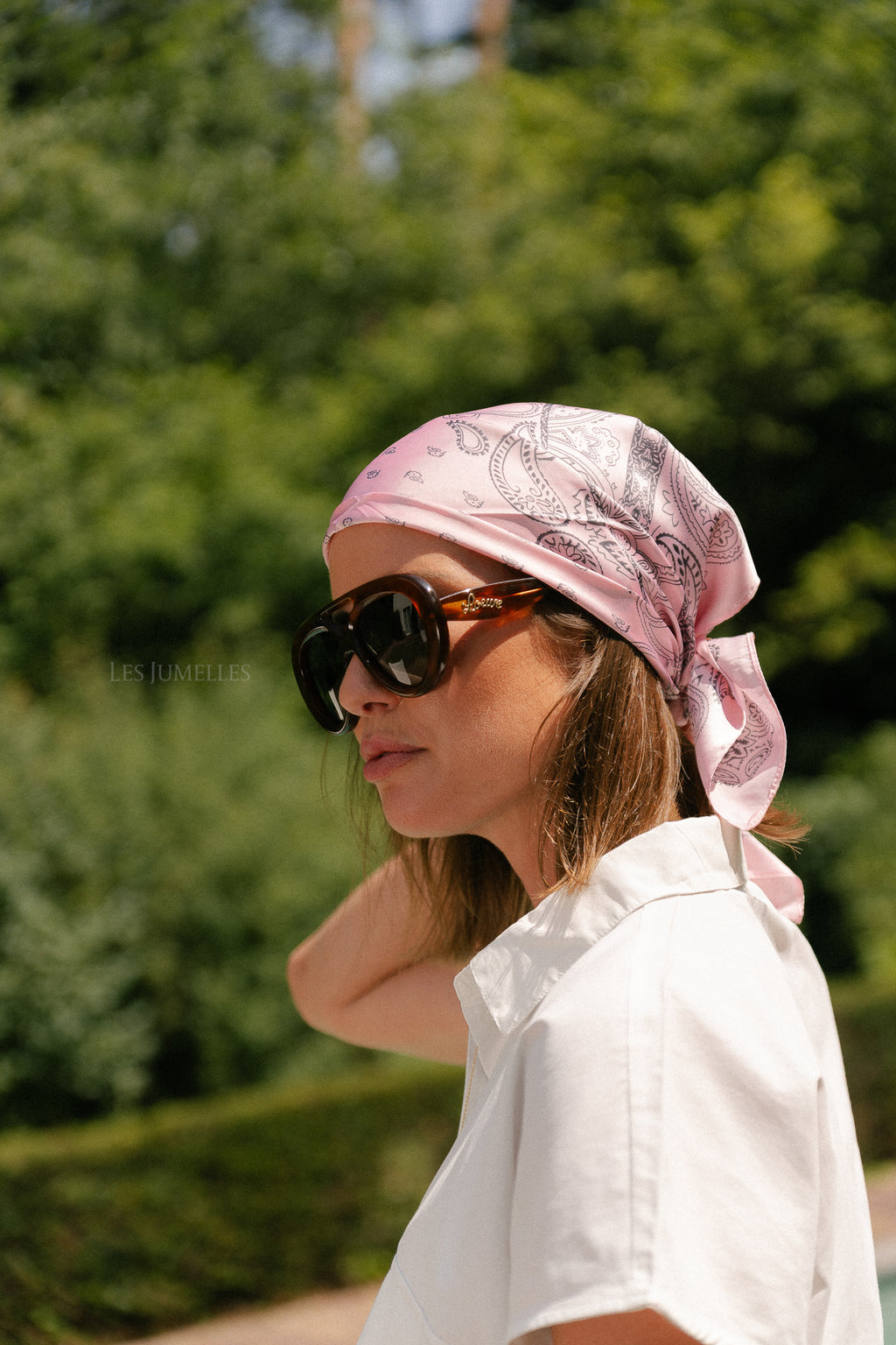 Farm girl scarf pink