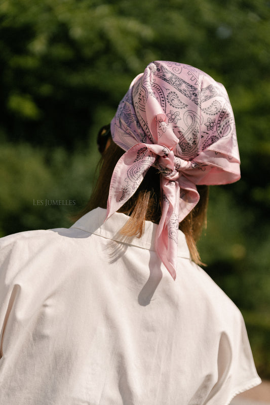 Les Jumelles Farmgirl scarf pink