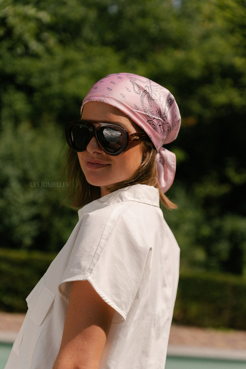 Farm girl scarf pink