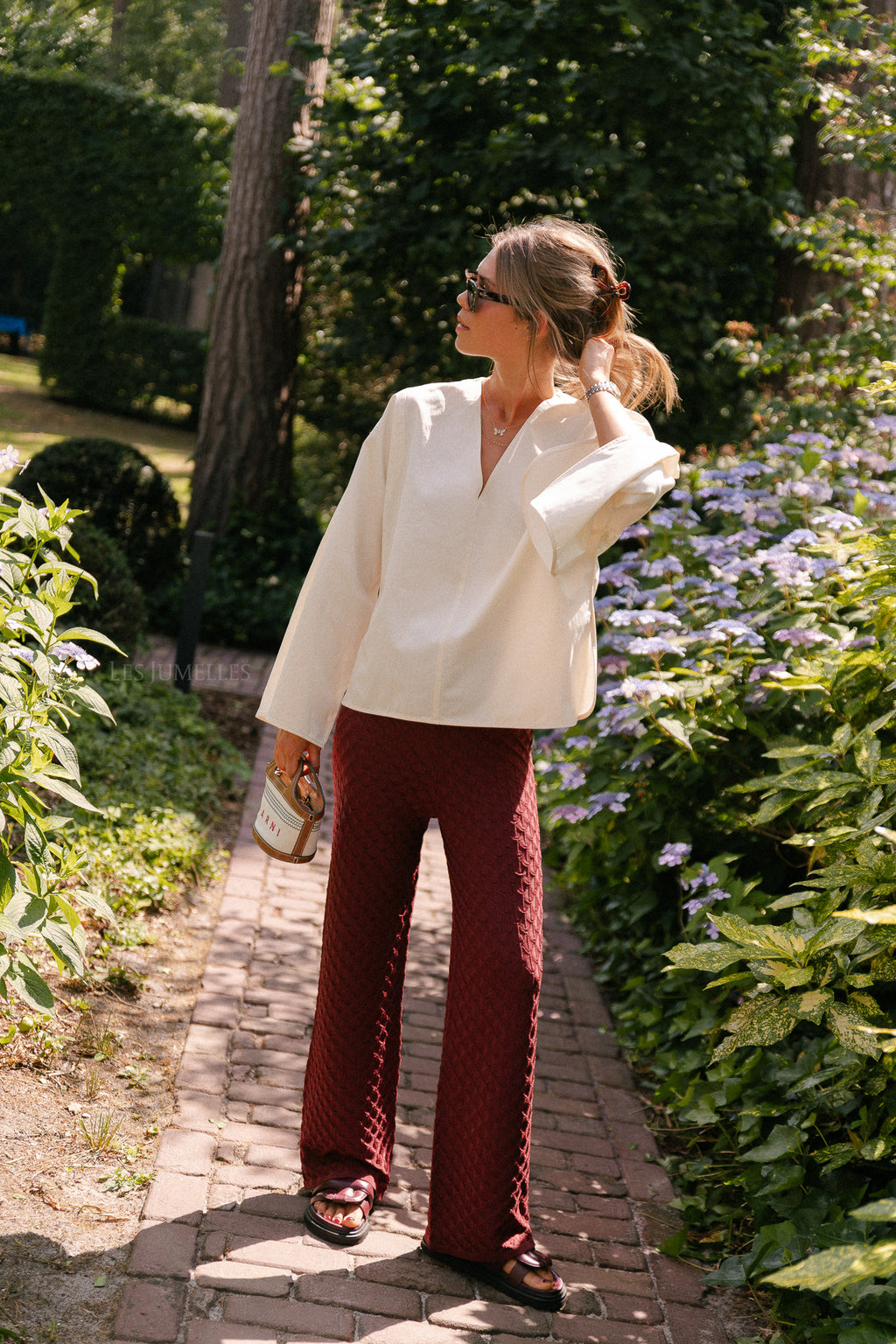 James crochet trousers mahogany