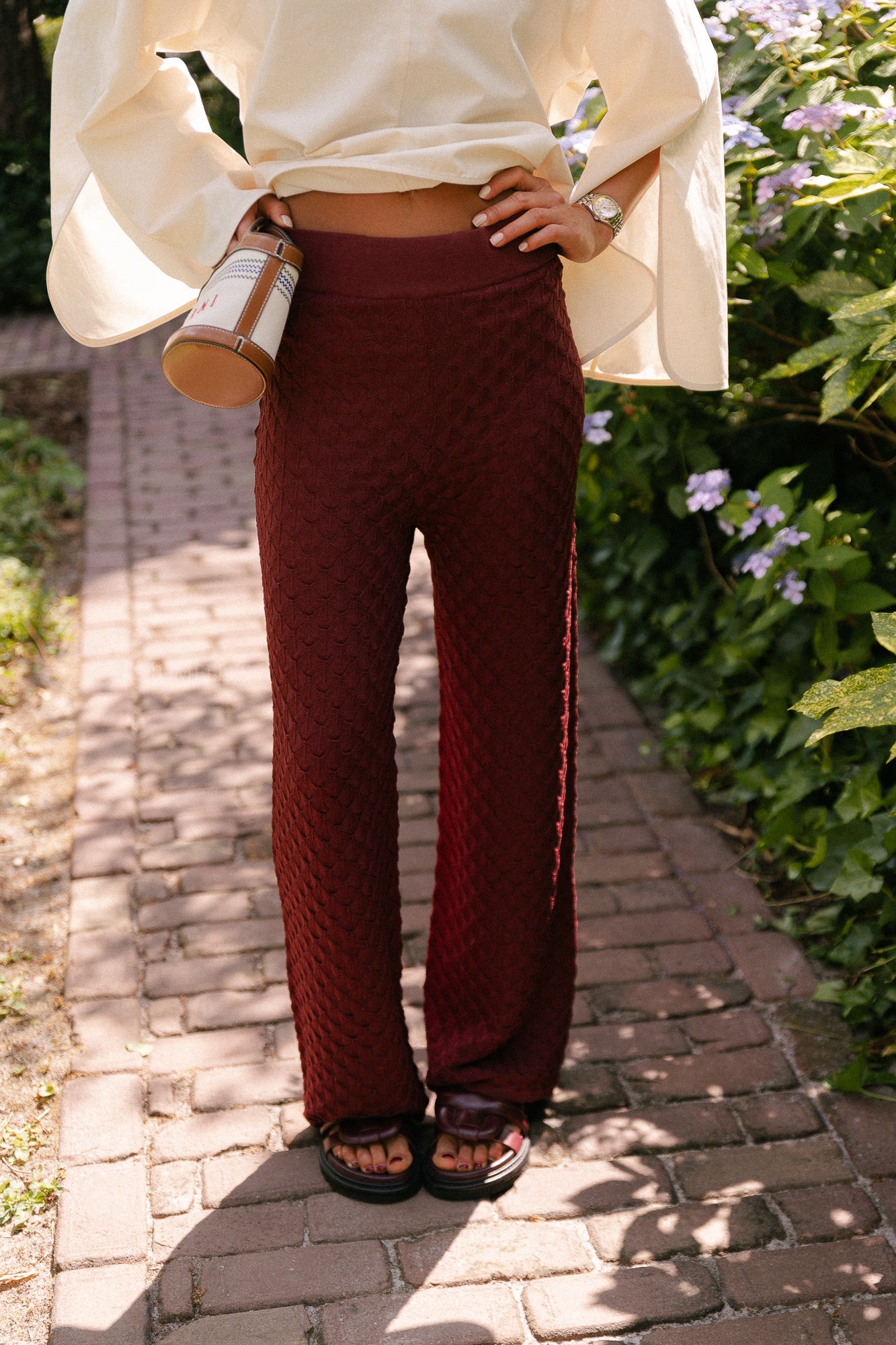 James crochet trousers mahogany