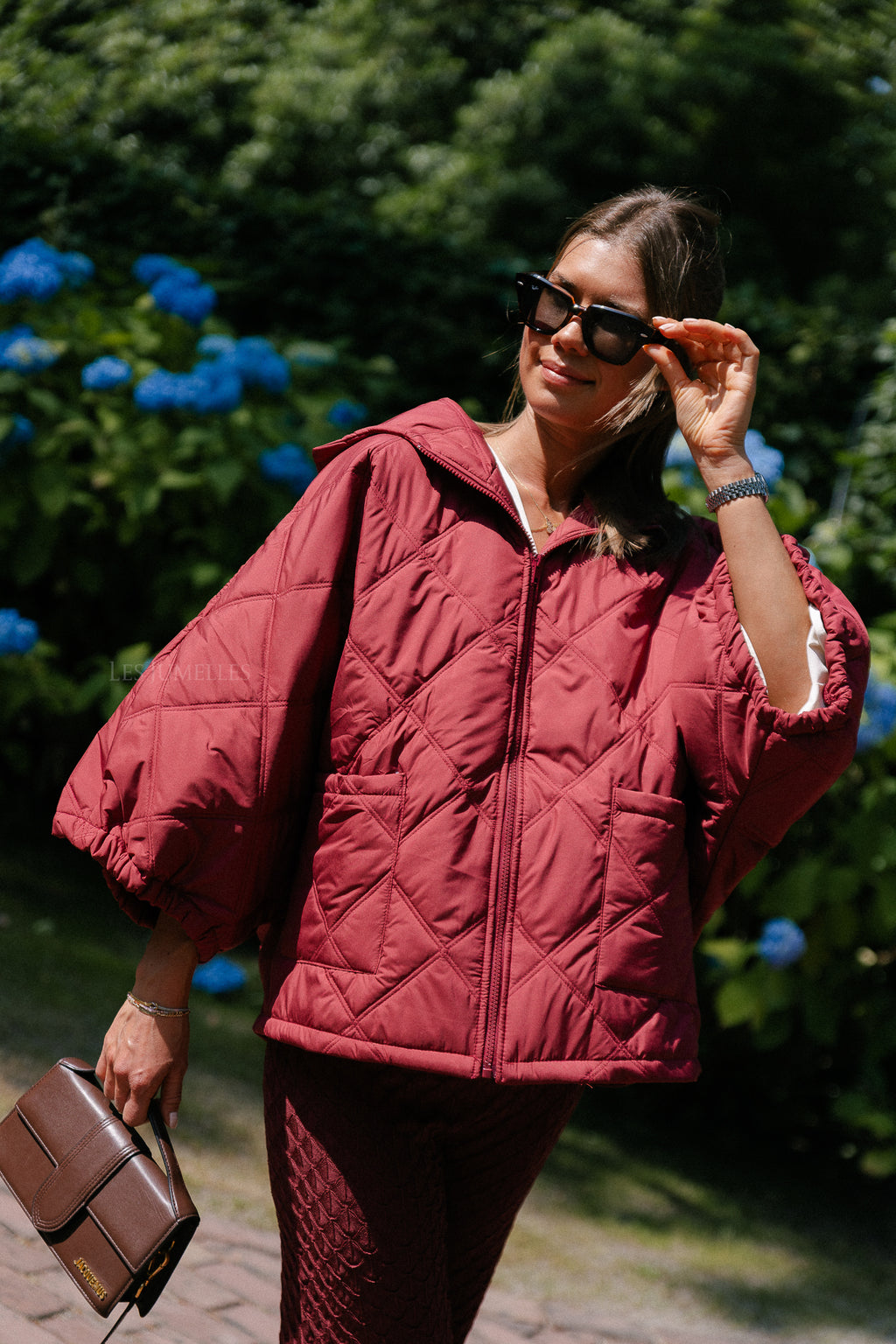 Sophie quilted jacket earth red