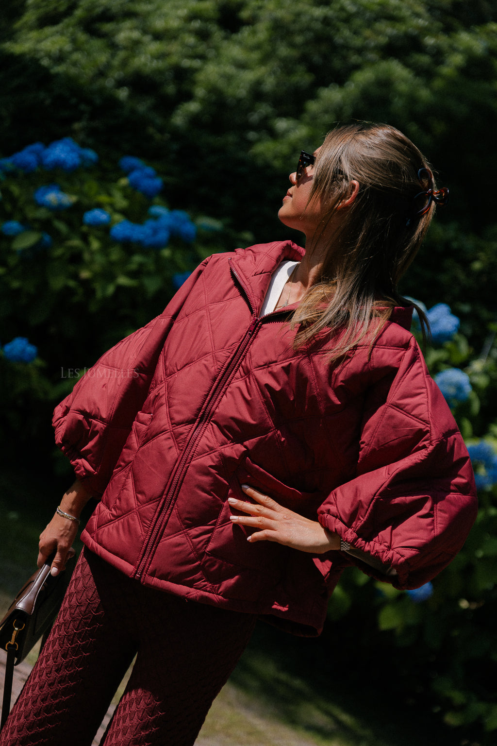 Sophie quilted jacket earth red