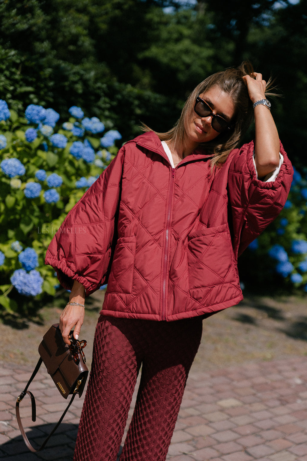 Sophie quilted jacket earth red