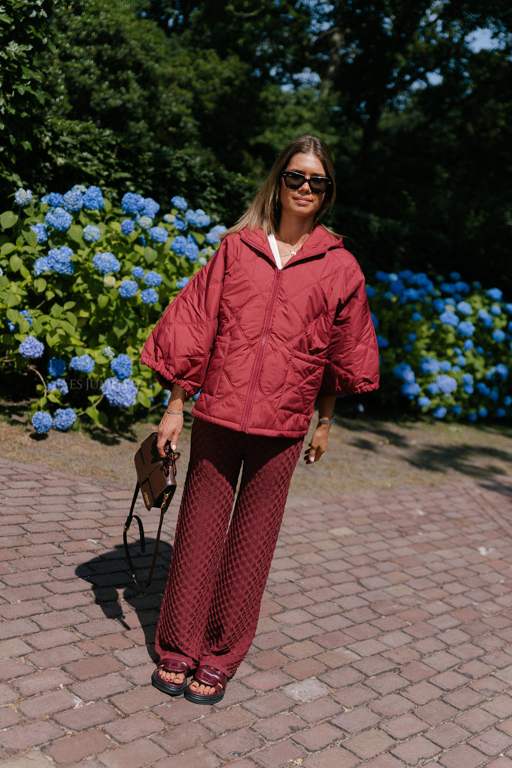 Sophie quilted jacket earth red