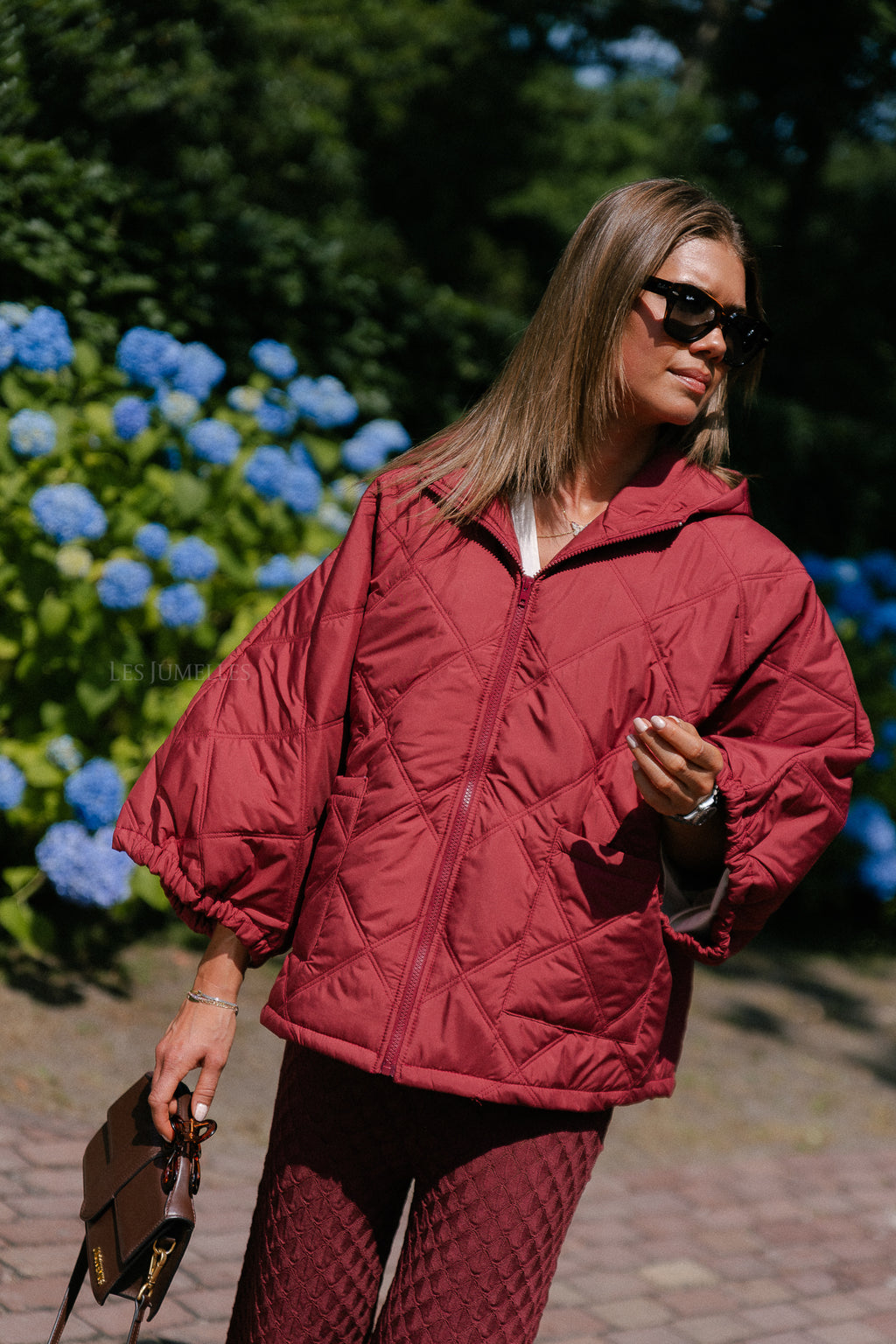 Sophie quilted jacket earth red