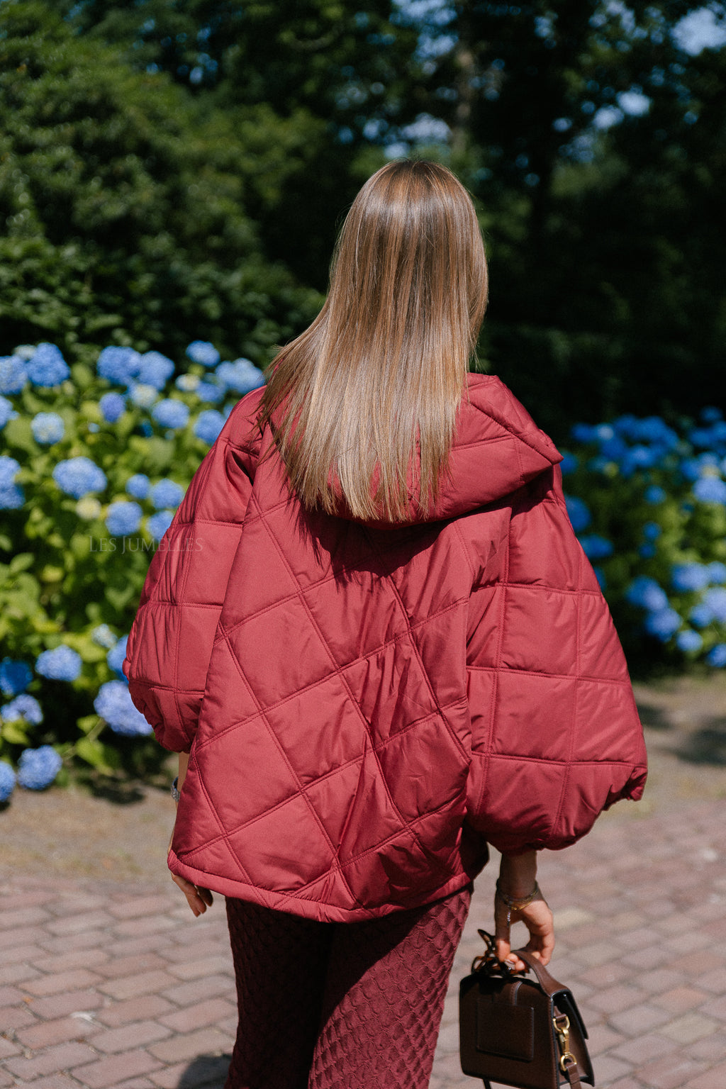 Sophie quilted jacket earth red