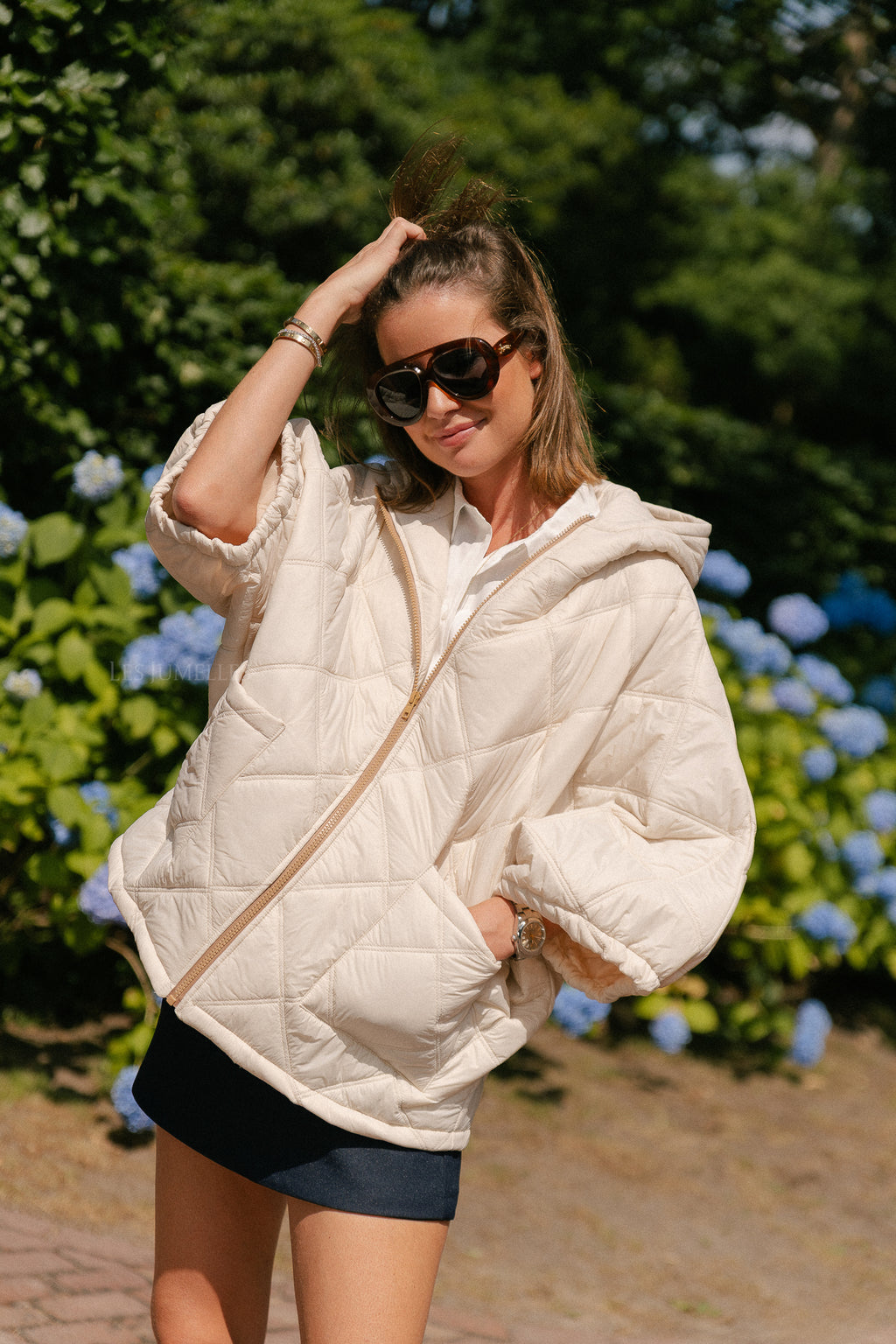 Sophie quilted jacket ecru