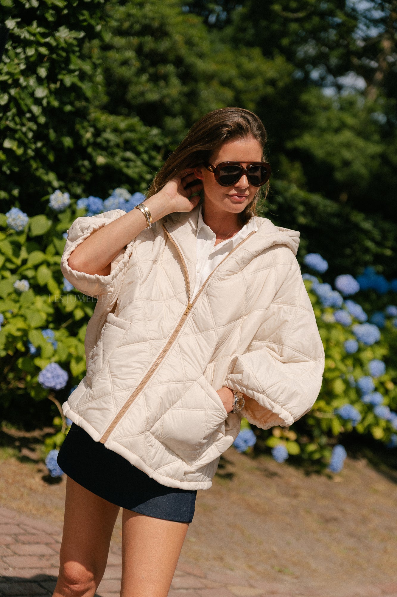 Sophie quilted jacket ecru