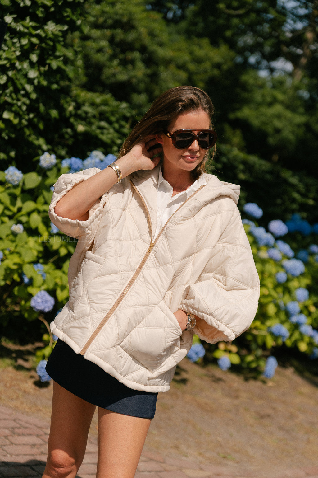 Sophie quilted jacket ecru