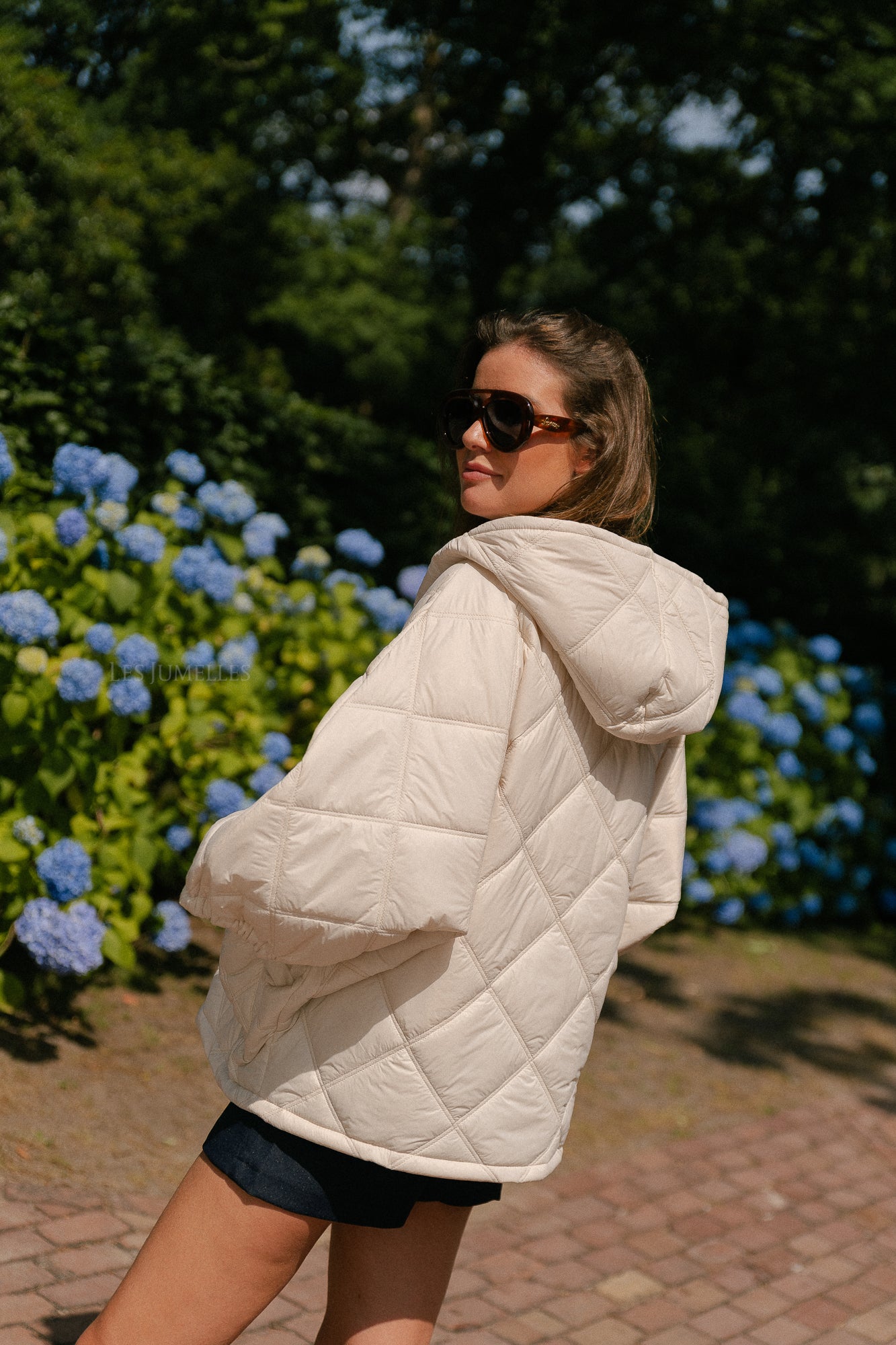Sophie quilted jacket ecru