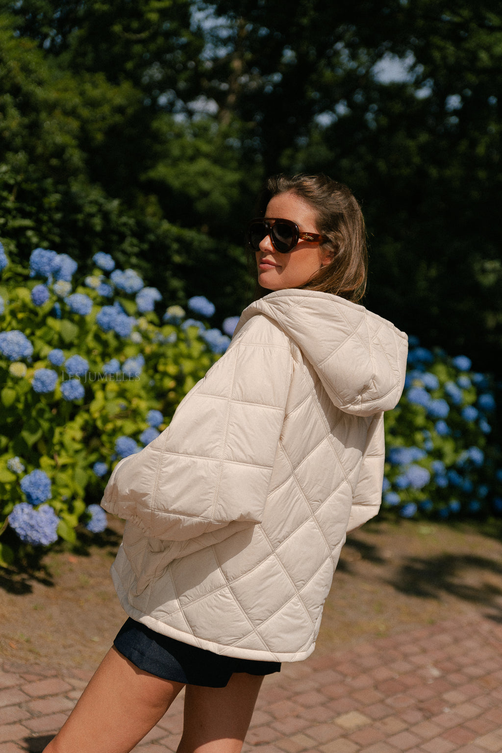 Sophie quilted jacket ecru