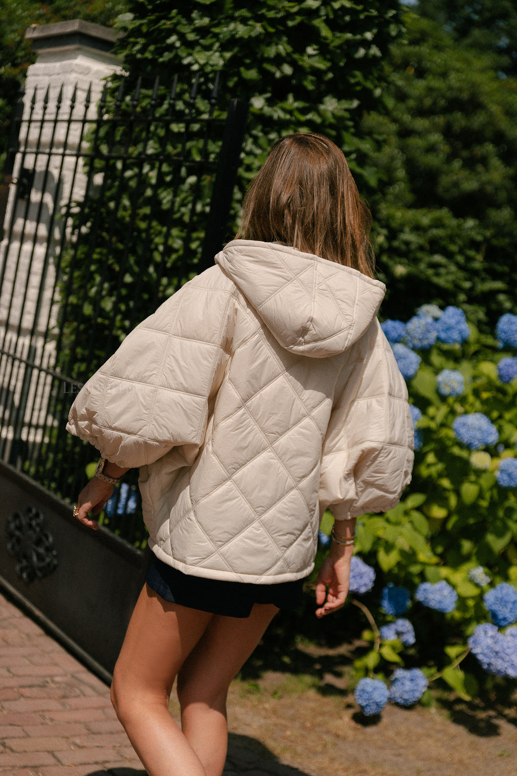 Sophie quilted jacket ecru