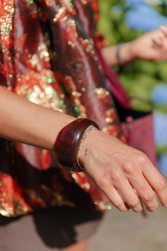 Les Jumelles Acrylic bangle brown