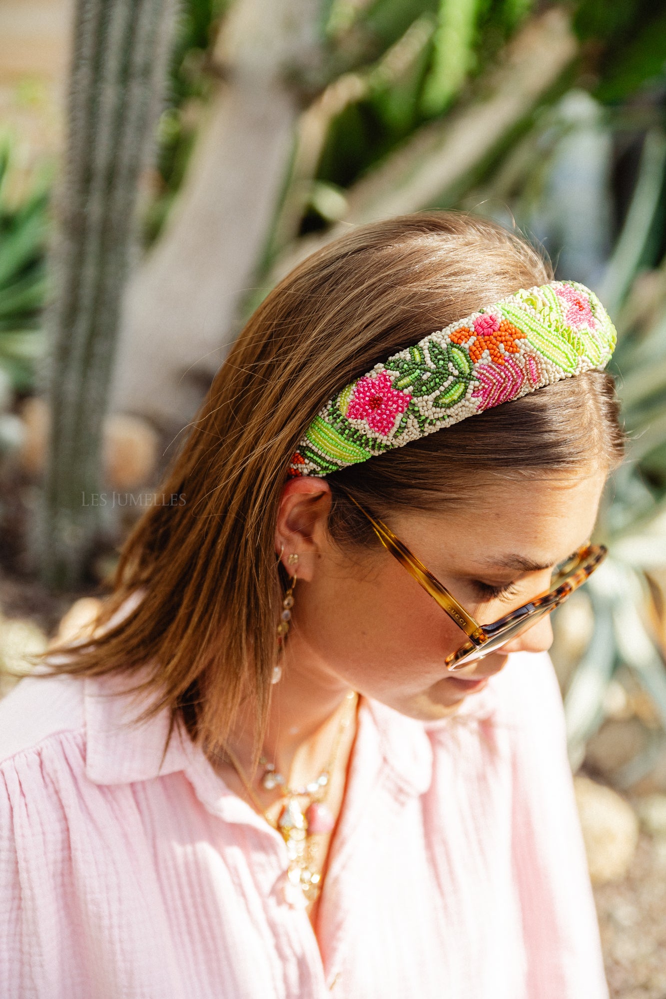 Tropica haarband met kralen multicolor