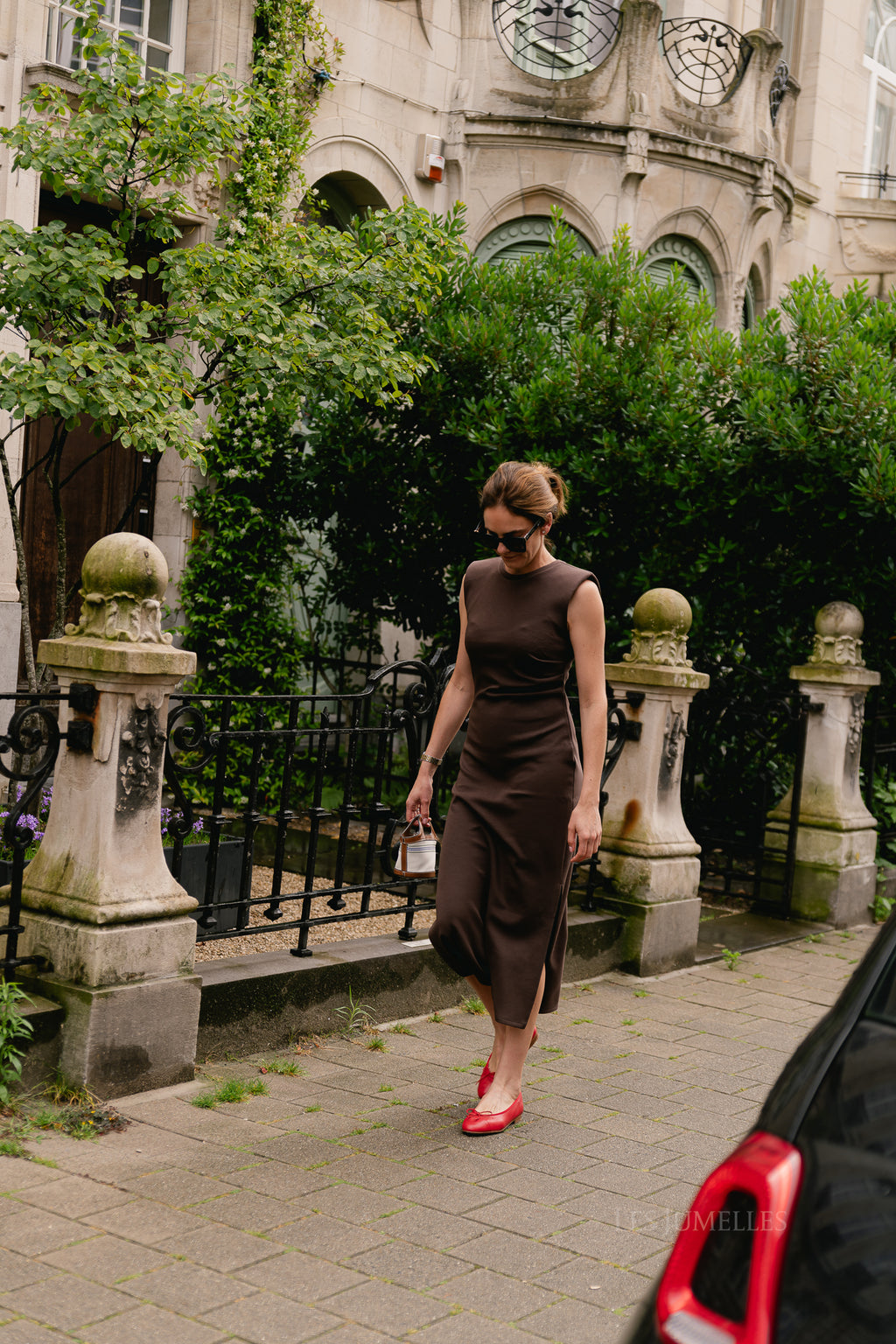 YASPina SL long dress chocolate brown