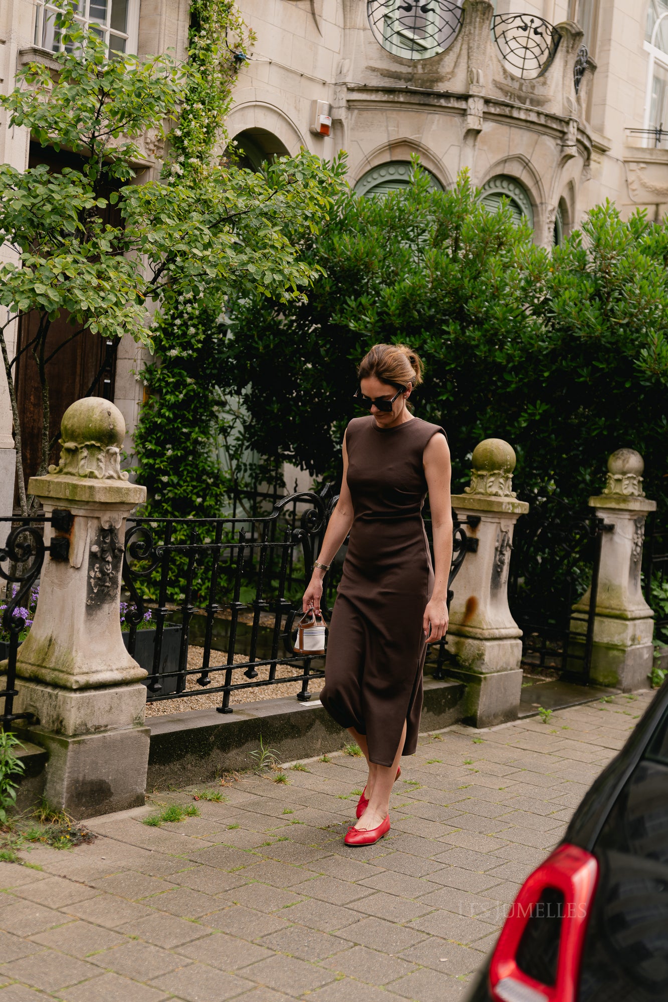 YASPina SL long dress chocolate brown