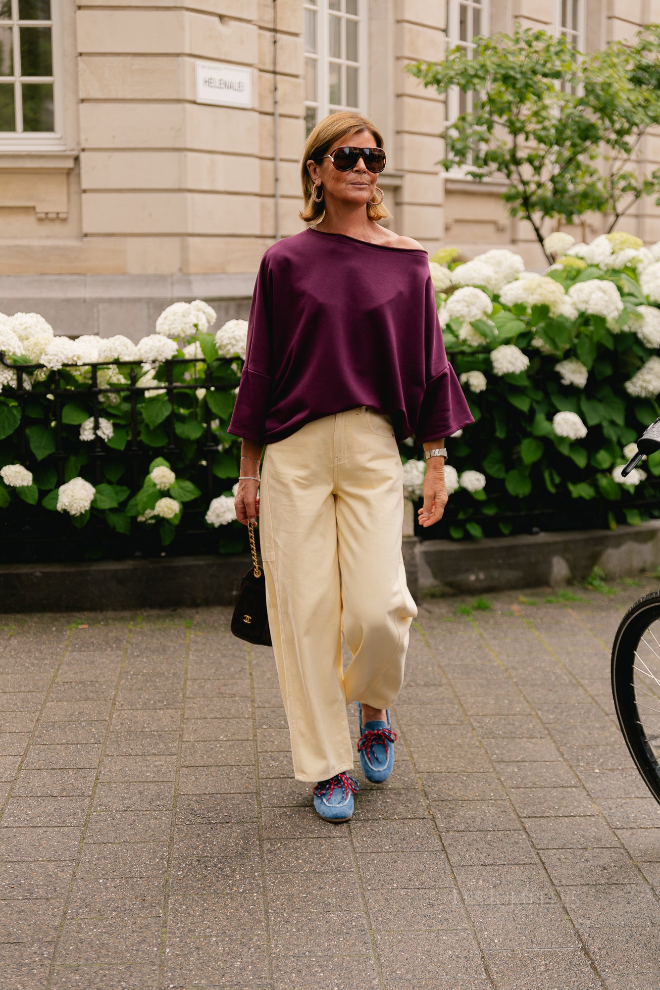 Emily oversized shirt aubergine