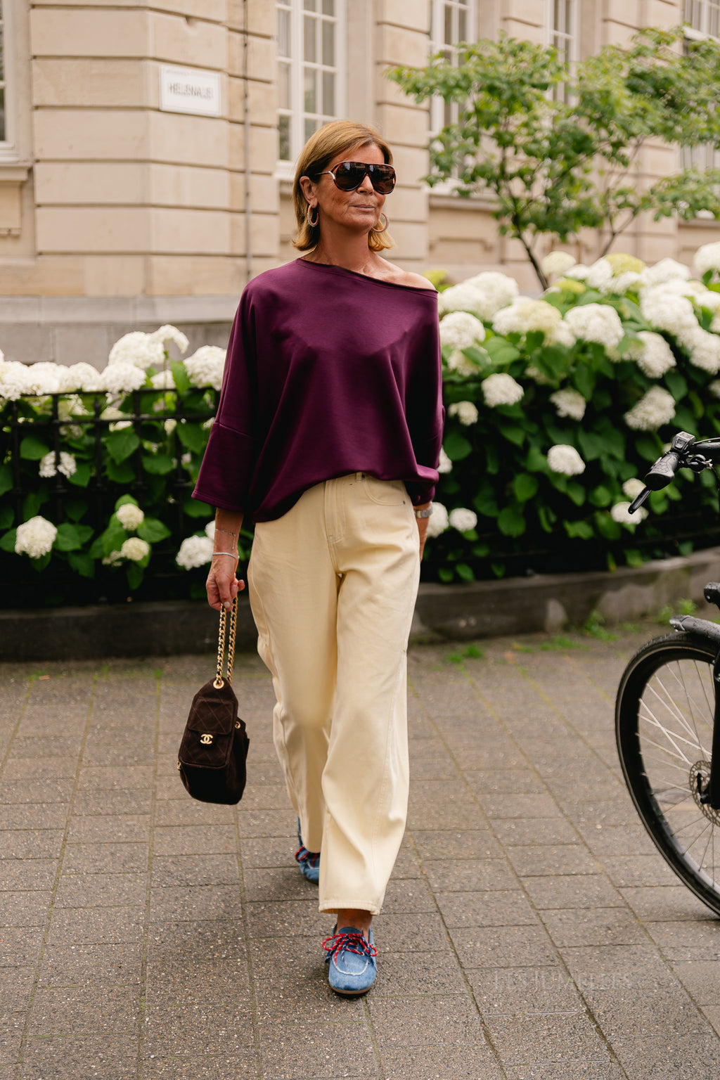 Emily oversized shirt aubergine