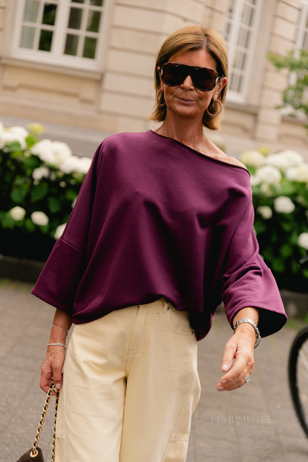 Emily oversized shirt aubergine