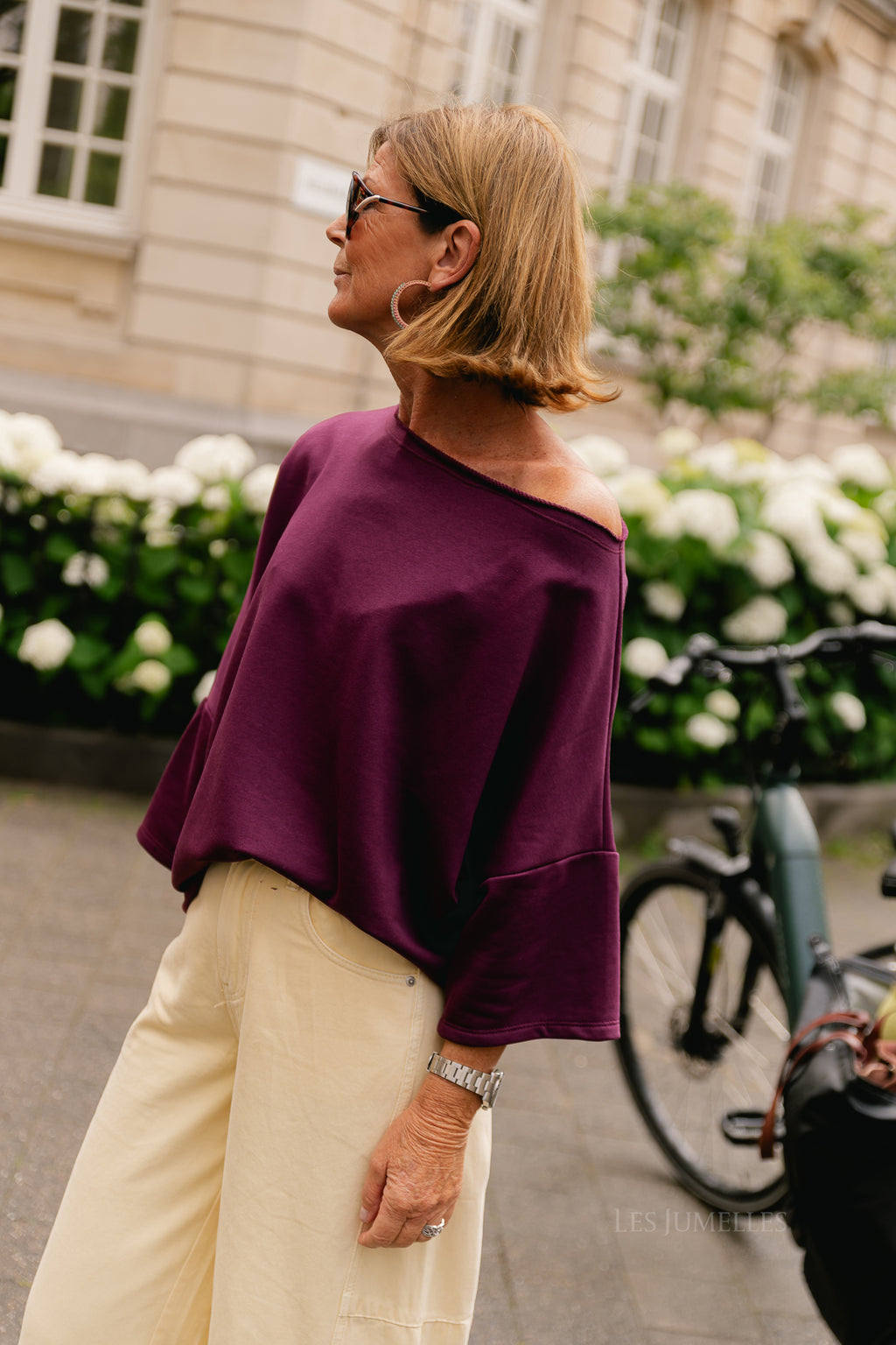 Emily oversized shirt aubergine