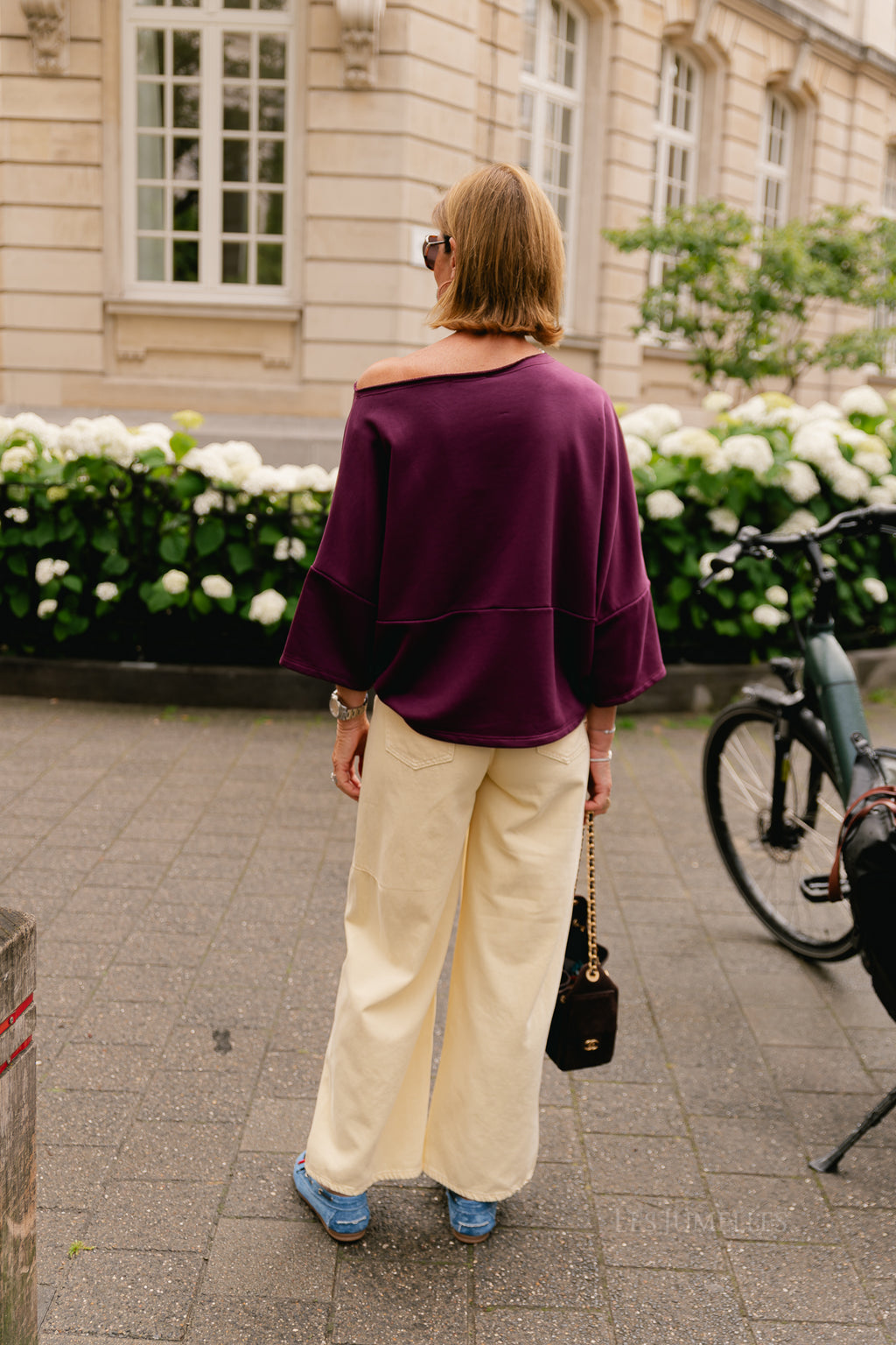 Emily oversized shirt aubergine