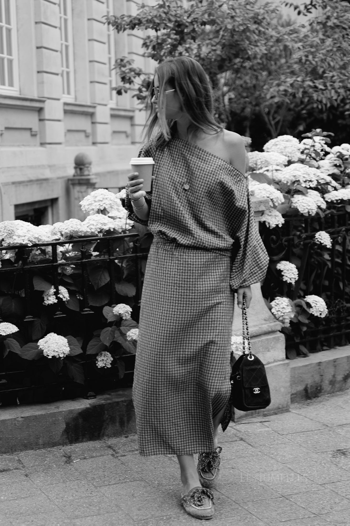 Cosette checkered skirt hot chocolate