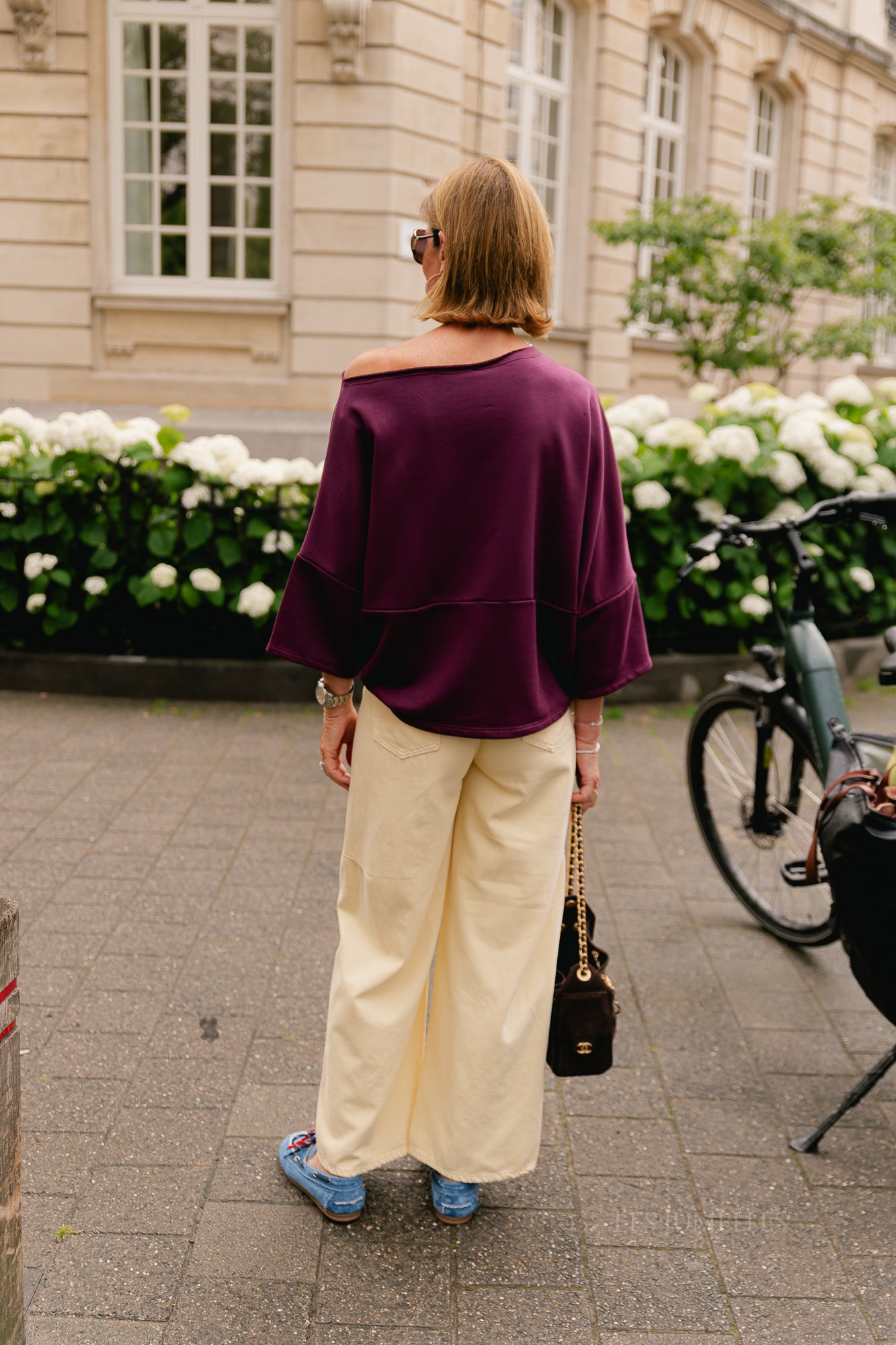 Emily oversized shirt aubergine