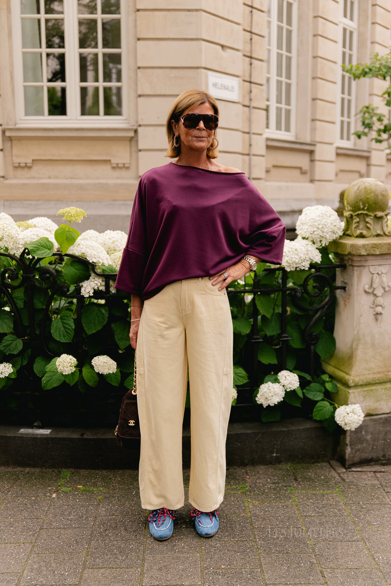 Emily oversized shirt aubergine