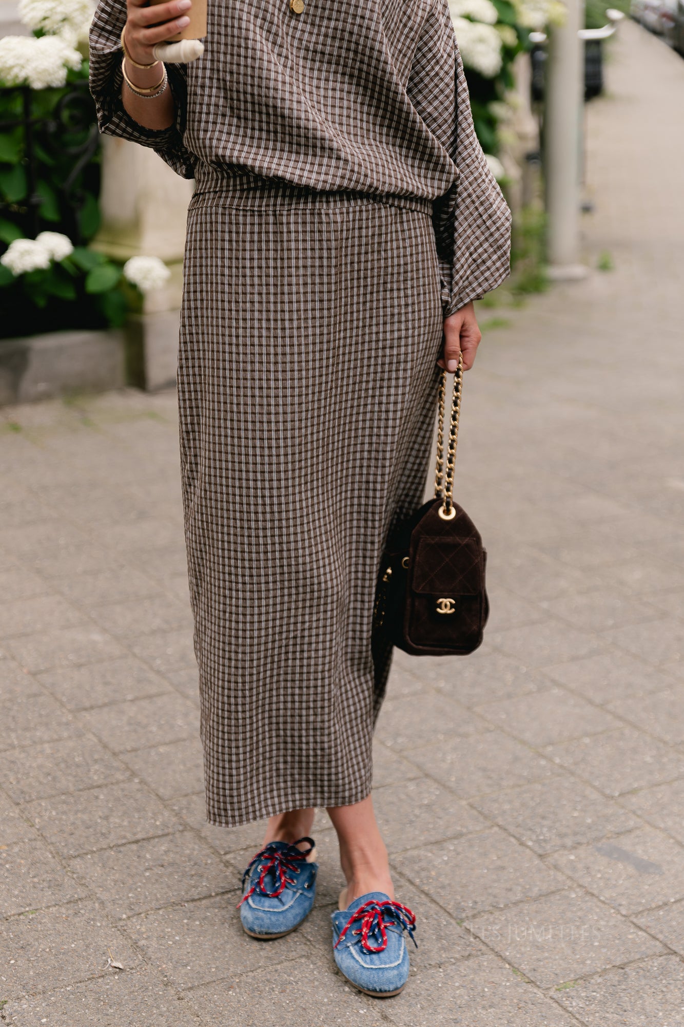 Cosette checkered skirt hot chocolate