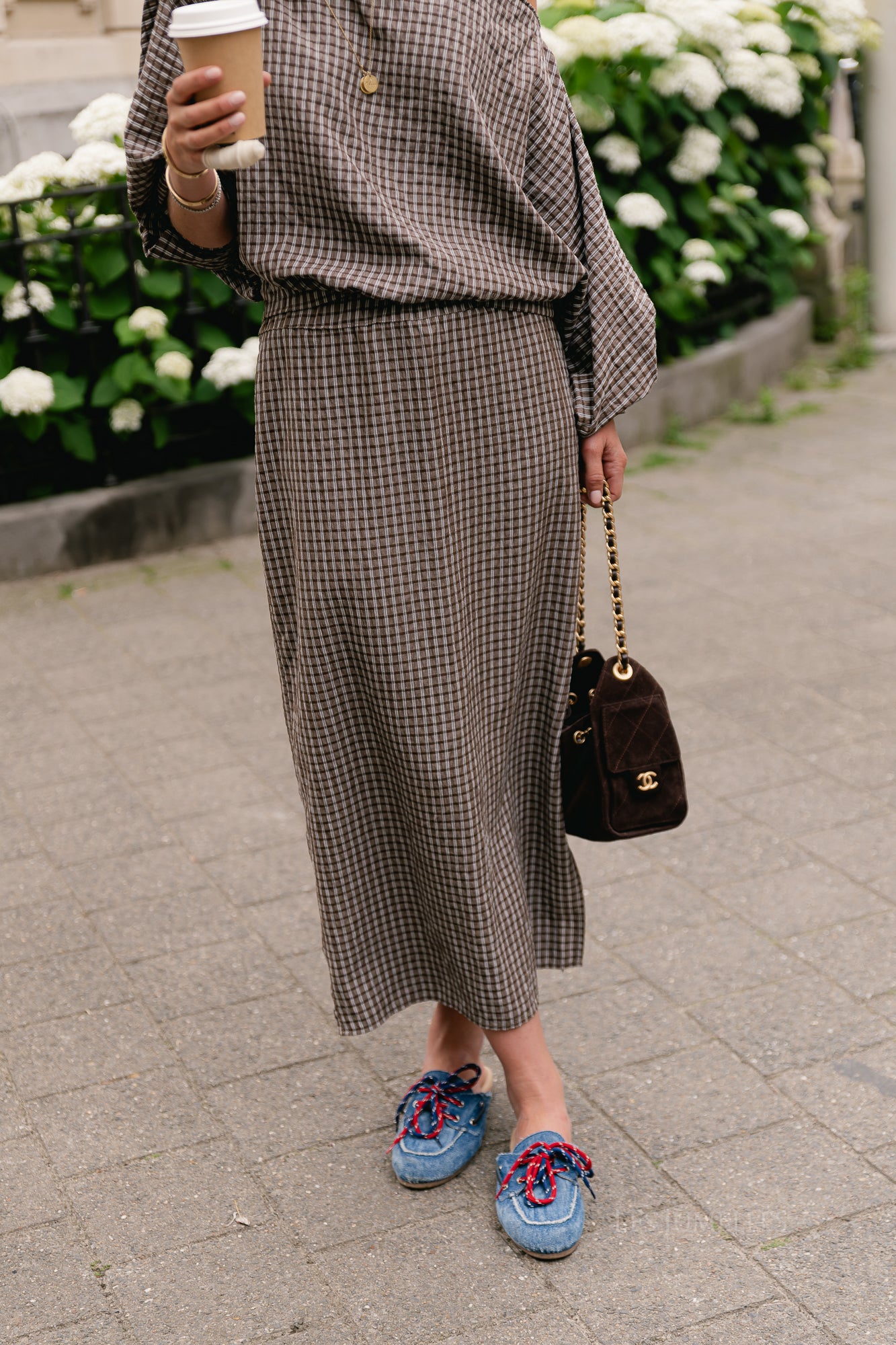 Cosette checkered skirt hot chocolate