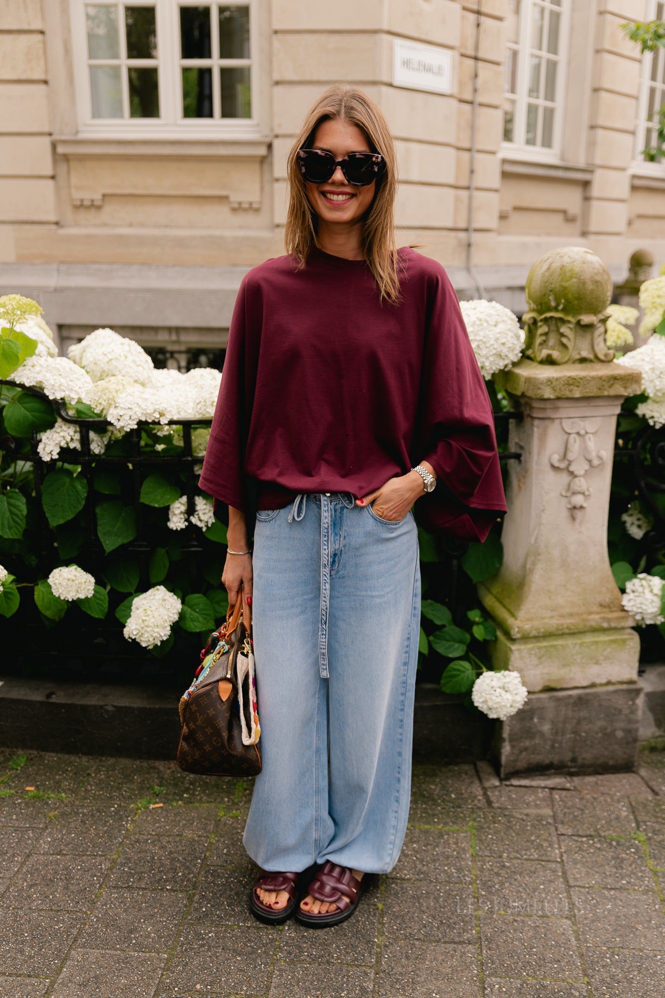 Leah T-shirt burgundy