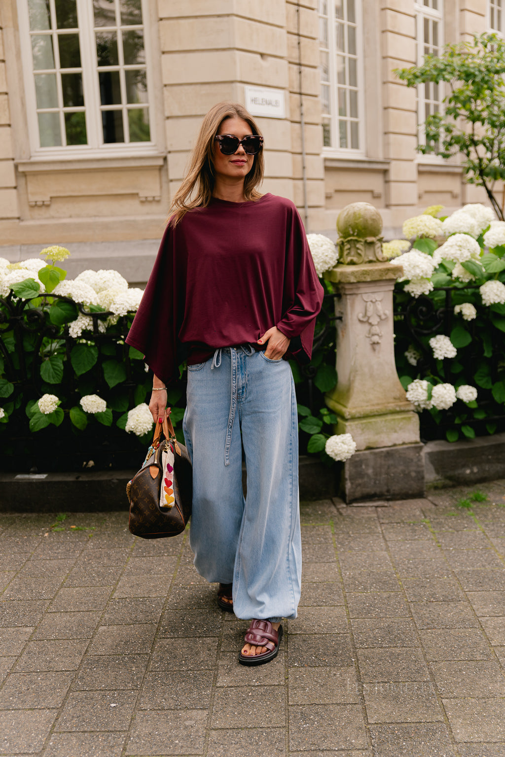 Leah T-shirt burgundy