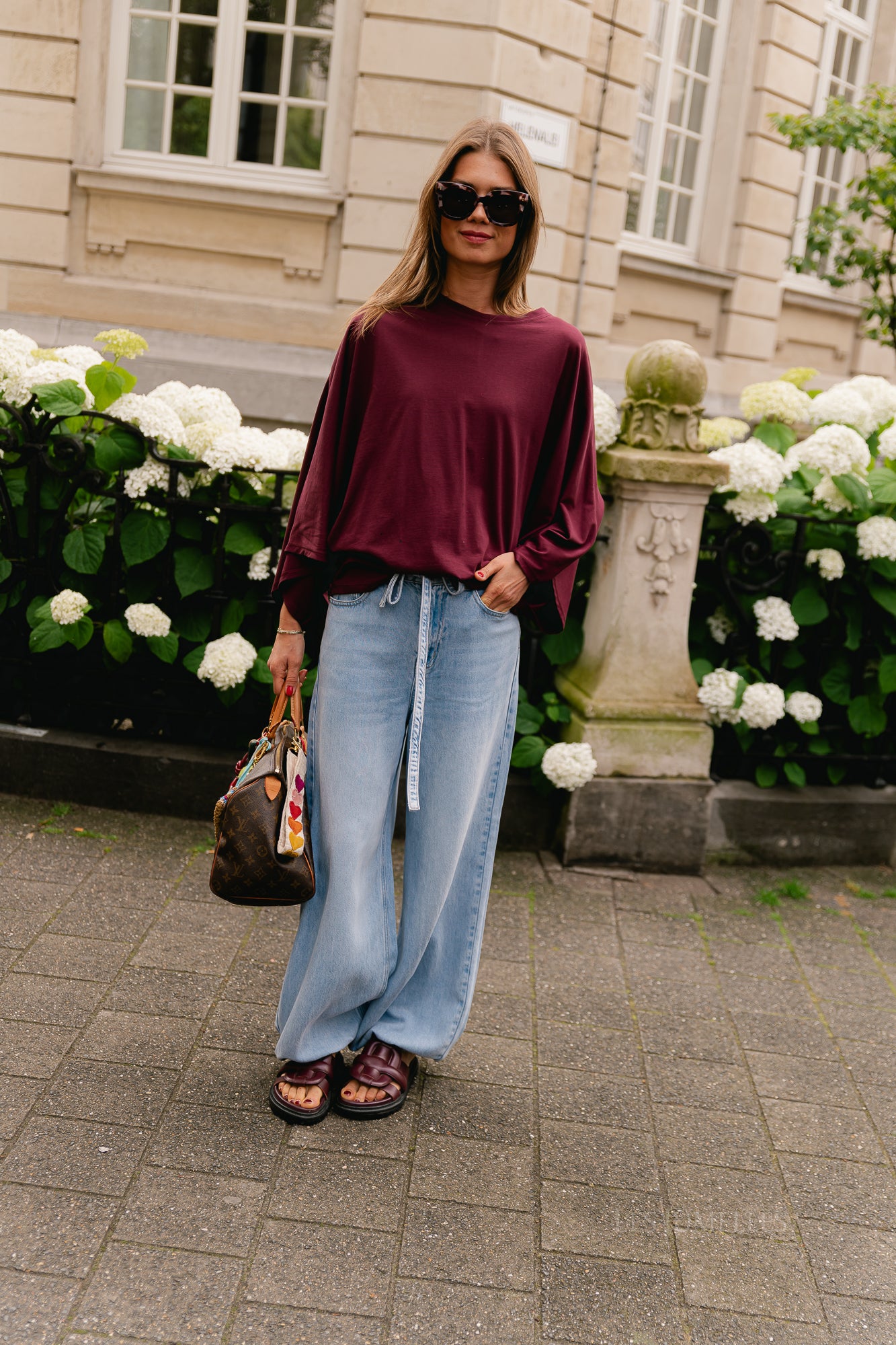 Leah T-shirt burgundy