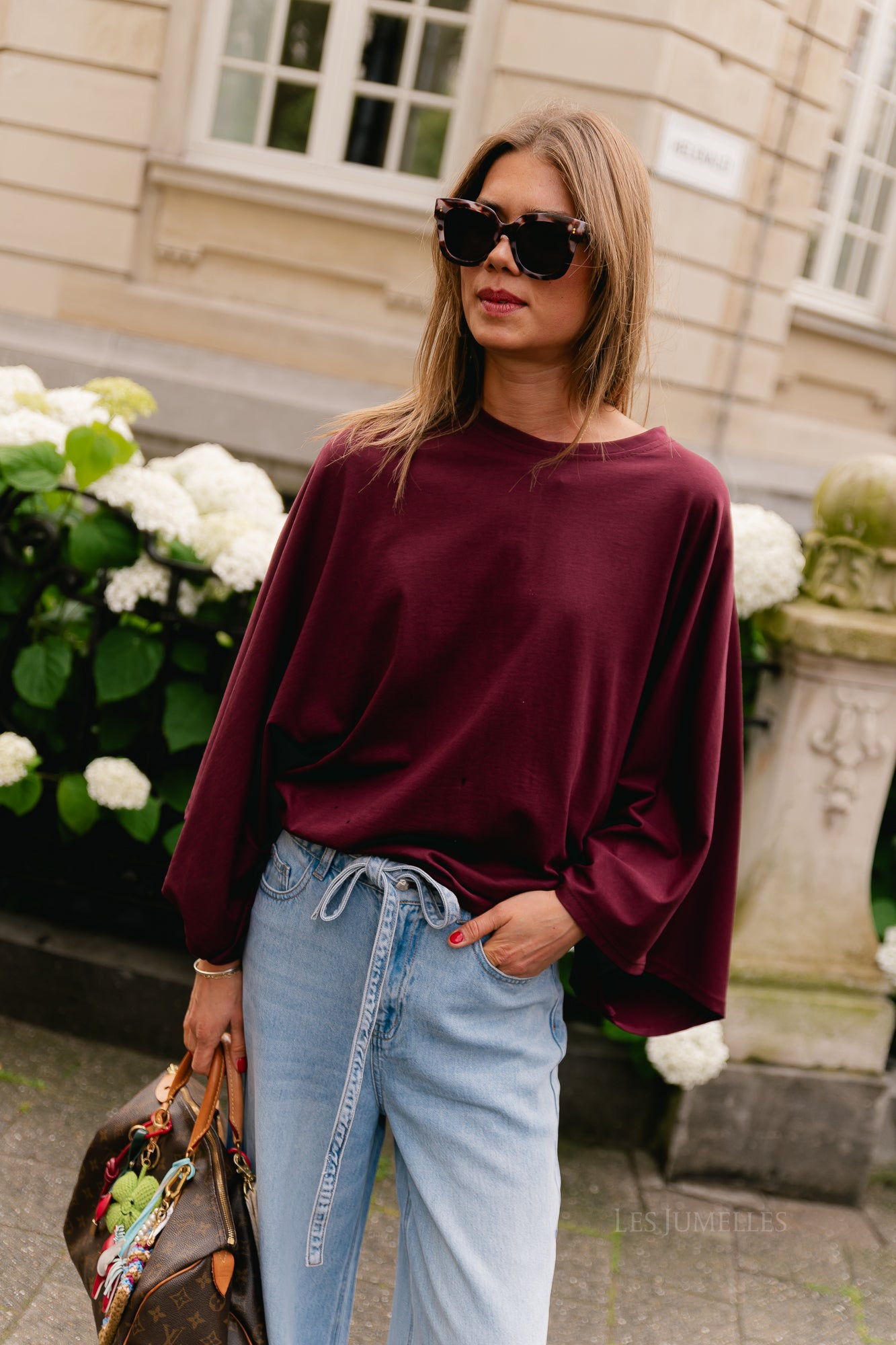 Leah T-shirt burgundy
