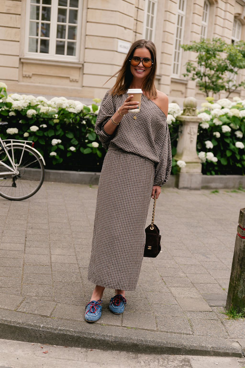 Cosette checkered skirt hot chocolate