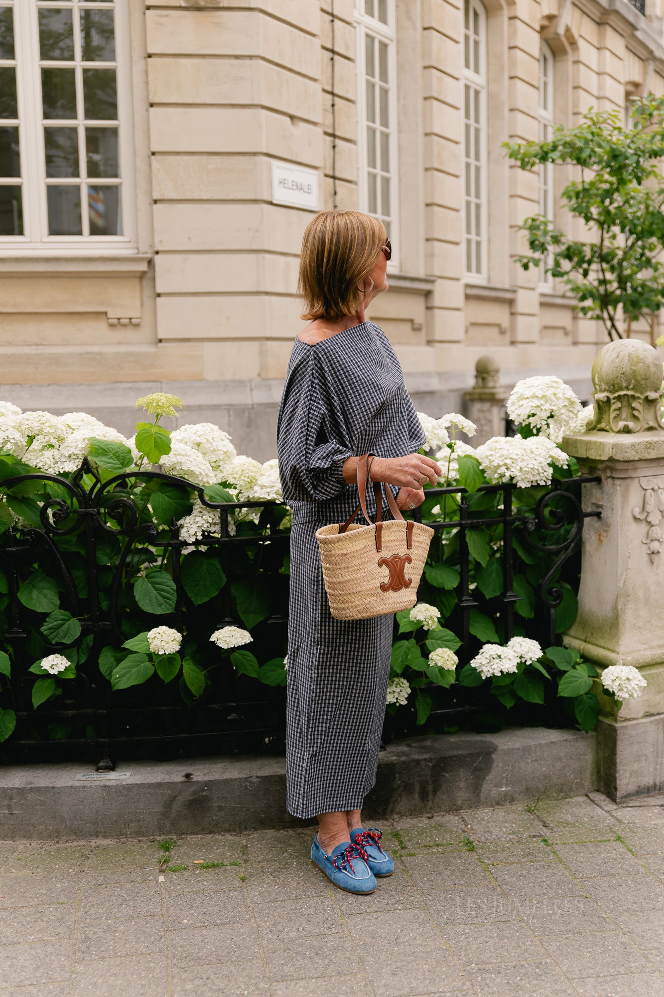 Cosette checkered skirt navy