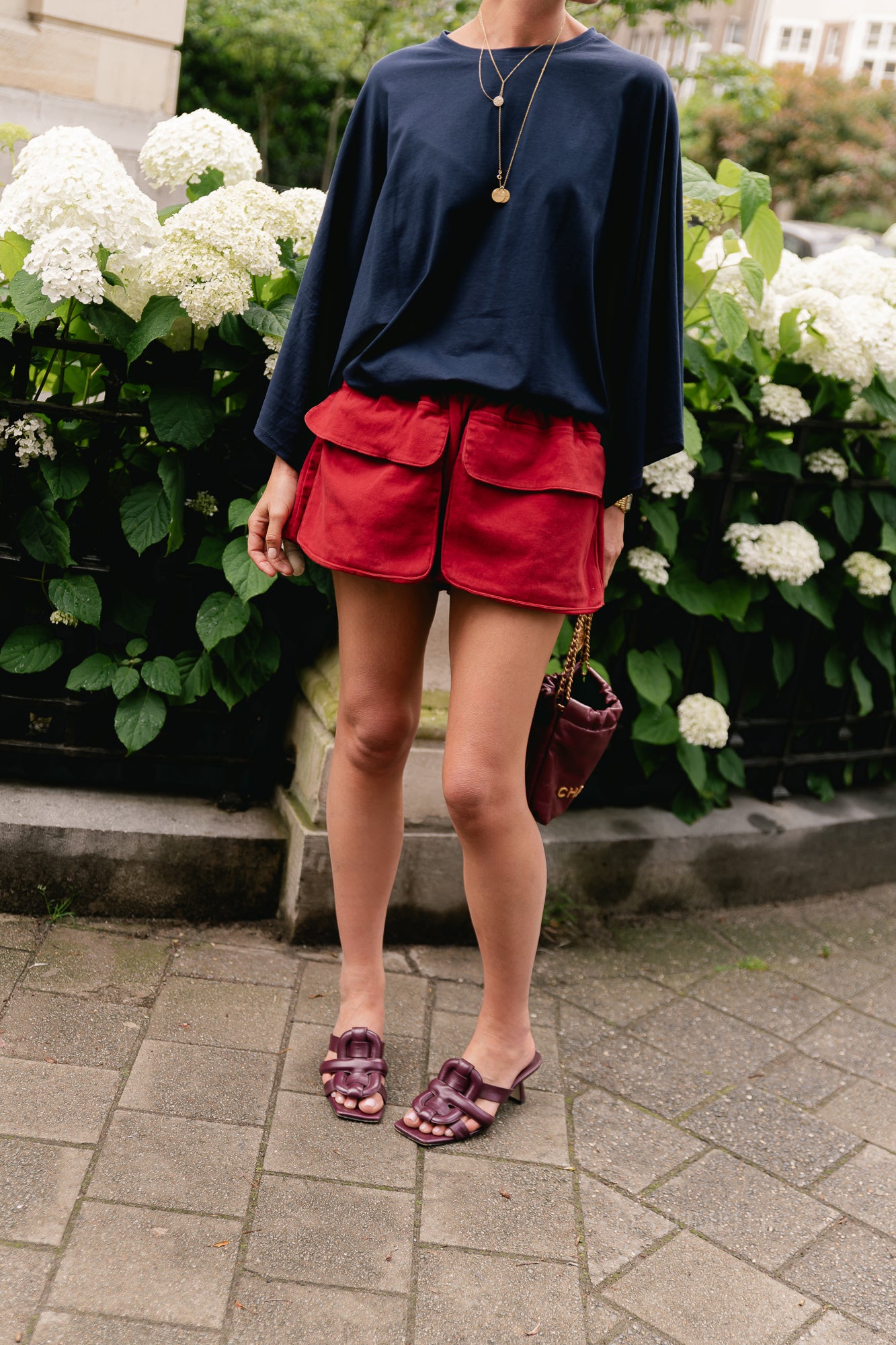 Alexandra balloon fit shorts garnet